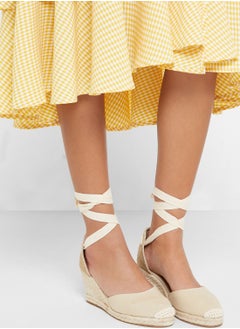 Closed Toe Espadrille Wedge Sandal