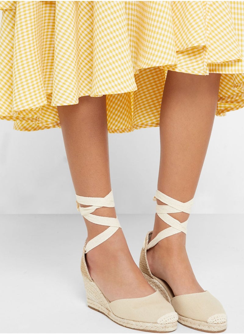 ELLA - Closed Toe Espadrille Wedge Sandal - Image 1