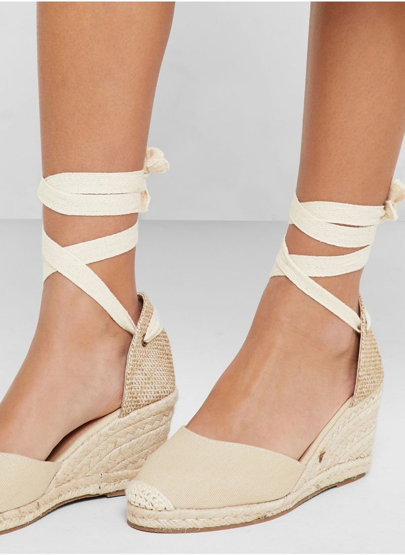 ELLA - Closed Toe Espadrille Wedge Sandal - Image 1