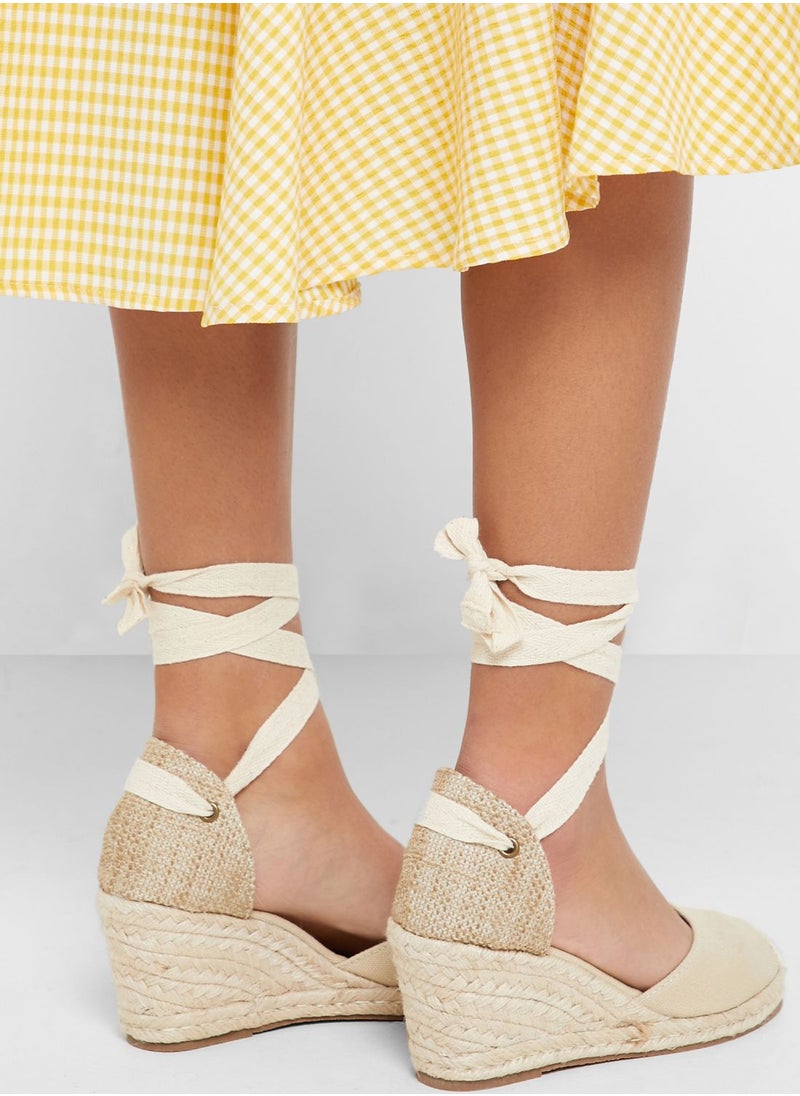 ELLA - Closed Toe Espadrille Wedge Sandal - Image 1