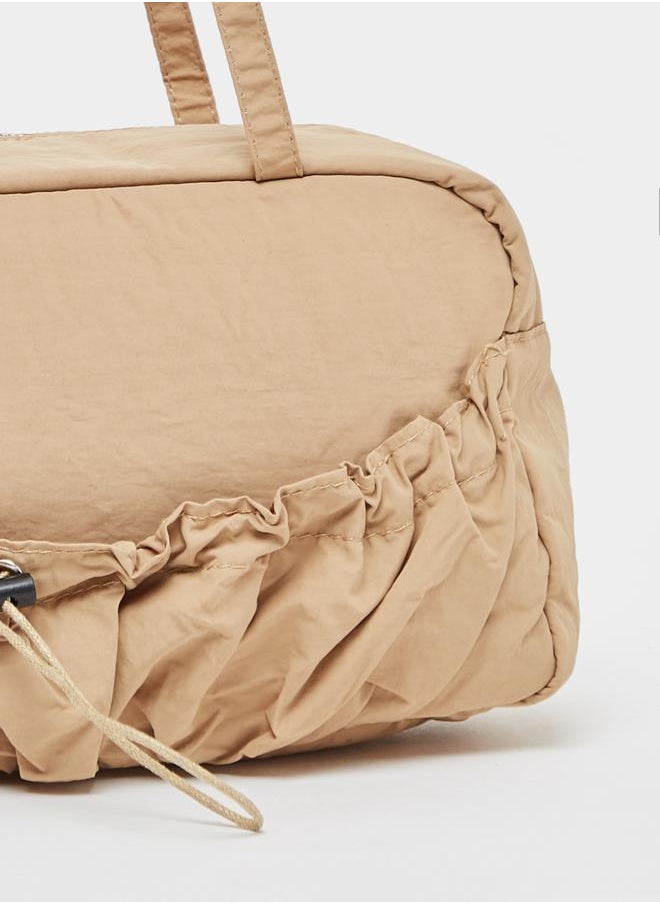 Styli Front Pleats Dual Strap Shoulder Bag  - Image 3