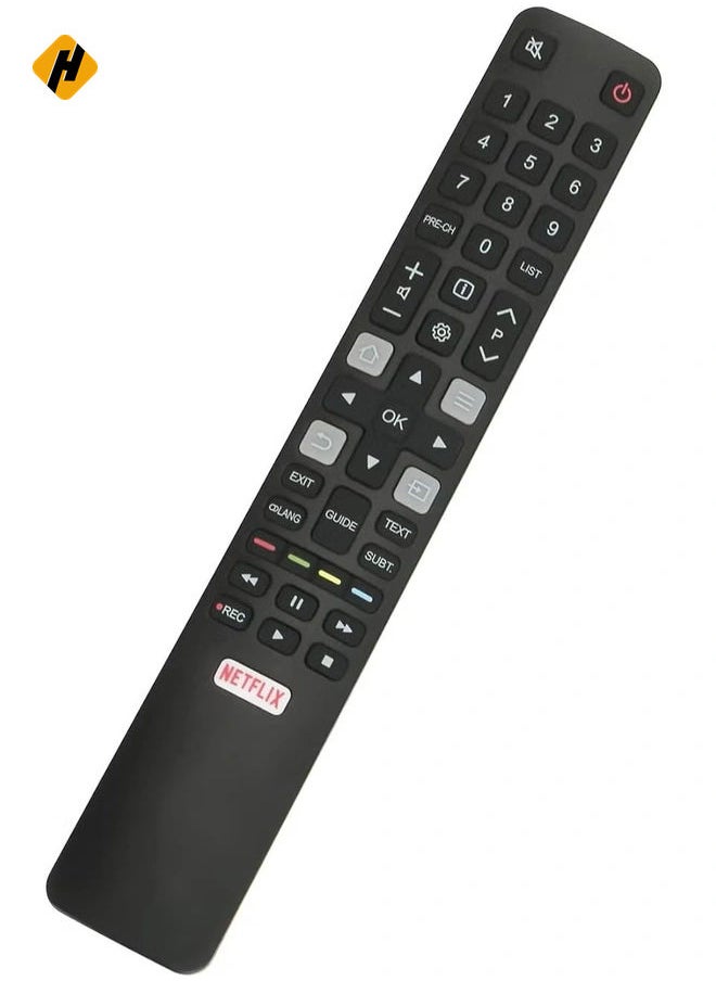 Remote Control Replace Compatible with TCL TV 40DS500 43DP640 F40S5916 F43S5916 H32S5916 U43P6006 U49P6016 U55P6016 U55P6046 U60P6026 06-IRPT45-GRC802N RC802N S6 S6000 S6500 with battery