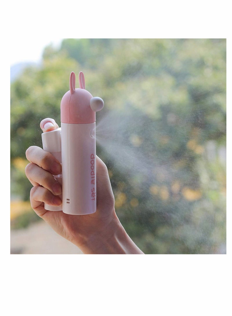 SOLARAE Handheld Fan, Mini Fan,Portable Misting Fan, USB Rechargeable Fan. 1200mAh Battery Operated for 6 Hrs Continuous Work. (Pink) - Image 2