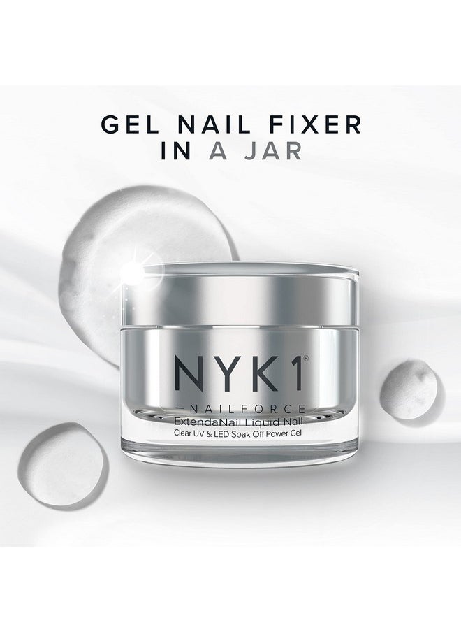 NYK1 - Strengthening Nail Builder Gel For Nails (.5 Fl Oz / 15Ml) Nyk1 Nailforce Gel Builder For Nails Fix Split Broken Nail Strengthener Clear Polygel Nail Gel Builder Uv Gel And Led Hard Gel For Nails - Image 1