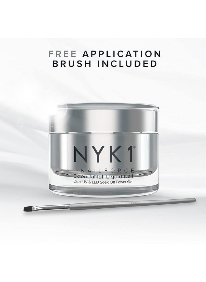 NYK1 - Strengthening Nail Builder Gel For Nails (.5 Fl Oz / 15Ml) Nyk1 Nailforce Gel Builder For Nails Fix Split Broken Nail Strengthener Clear Polygel Nail Gel Builder Uv Gel And Led Hard Gel For Nails - Image 1
