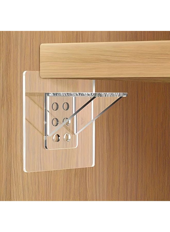 8 Pcs No Drill Adhesive Shelf Bracket Heavy Duty Wall Mounted Rack For Kitchen Bathroom - Image 2