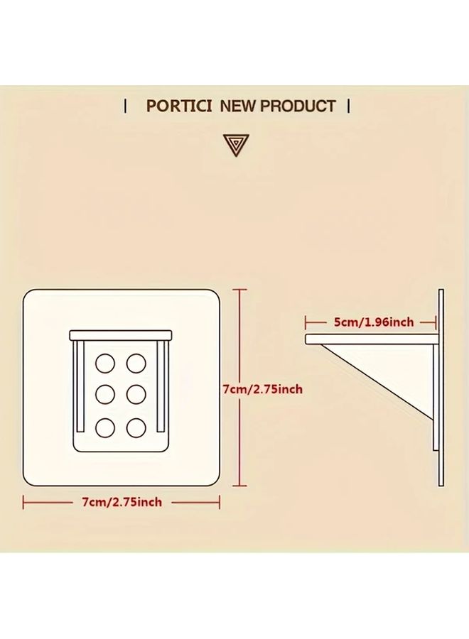 8 Pcs No Drill Adhesive Shelf Bracket Heavy Duty Wall Mounted Rack For Kitchen Bathroom - Image 3