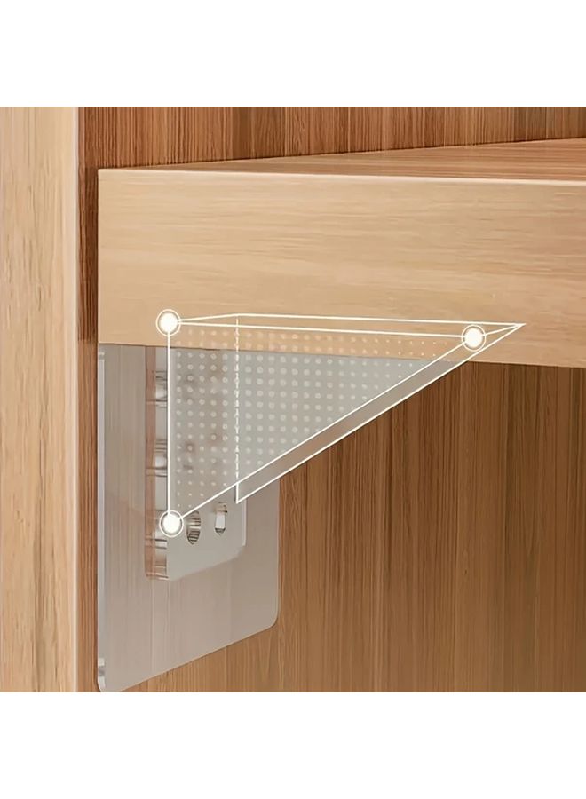 8 Pcs No Drill Adhesive Shelf Bracket Heavy Duty Wall Mounted Rack For Kitchen Bathroom - Image 4