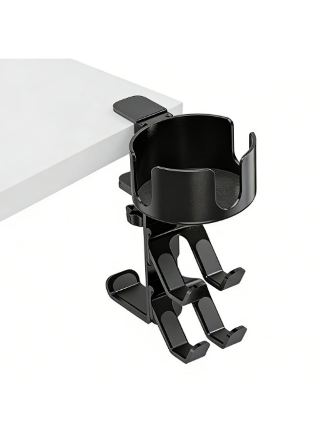 jaexest 360° Rotating Desk Controller Headphone Holder - Larger Cup Holder with Adjustable Headset Hanger Controller Stand | Clamp On Desk Organizer | Gaming Accessories - Image 1