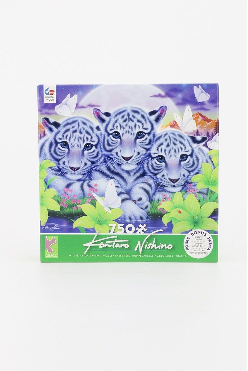 Ceaco 750 Pieces Animal Forest Kentaro Puzzle, Green - Image 1