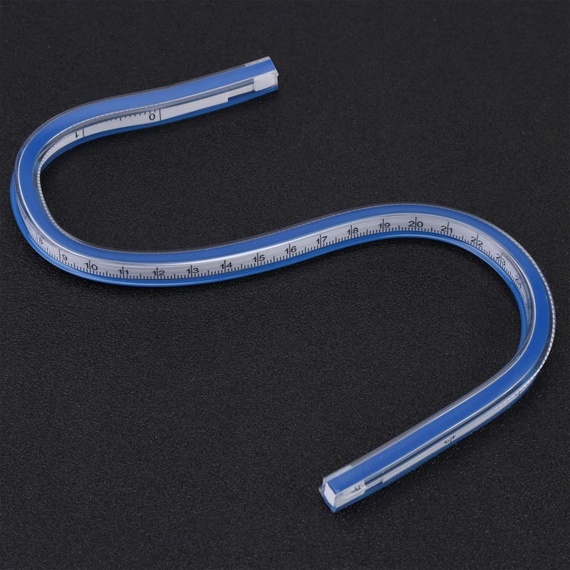 مسطرة منحنية بلاستيكية مرنة للحرف والبناء 30 سم 11.8 بوصة - Image 5