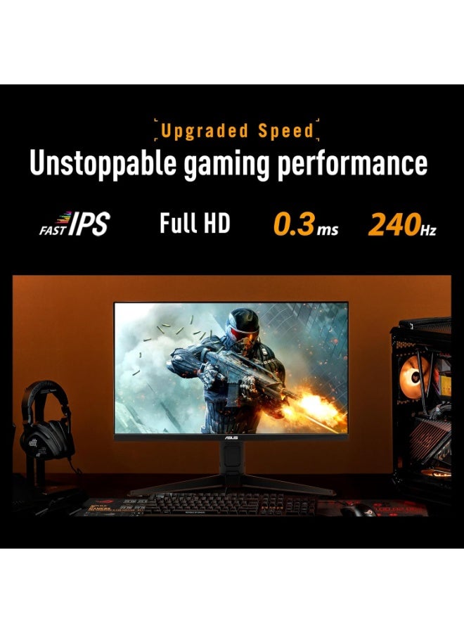 أسوس TUF Gaming Series 5 VG279QML5A Gaming Monitor: 27-inch Full HD Fast-IPS panel, 240Hz, 0.3ms, G-SYNC® compatible, AMD FreeSync™ Premium, ELMB SYNC, 99% sRGB, Height adjustment - Black Black - Image 3