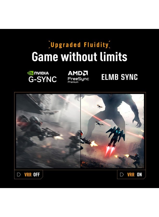أسوس TUF Gaming Series 5 VG279QML5A Gaming Monitor: 27-inch Full HD Fast-IPS panel, 240Hz, 0.3ms, G-SYNC® compatible, AMD FreeSync™ Premium, ELMB SYNC, 99% sRGB, Height adjustment - Black Black - Image 4