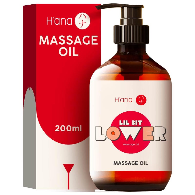 hana H'ana Sensual Massage Oil for Date Night - Gently Warming, Soothing & Hydrating, Crafted with 100% Pure Vanilla Body Oil for Cozy Moments and Bedtime Therapy (6.76 Fl Oz) - Image 1