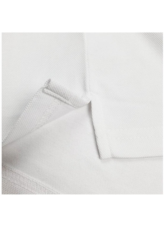 COOL TEX Cooltex Unisex Cotton polyester Plain White Polo T-Shirts Cool Dry-Fit Material Short Sleeves Soft and Comfortable  - Image 4