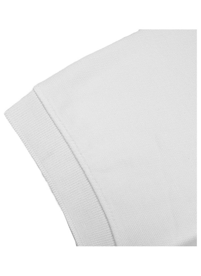COOL TEX Cooltex Unisex Cotton polyester Plain White Polo T-Shirts Cool Dry-Fit Material Short Sleeves Soft and Comfortable  - Image 5