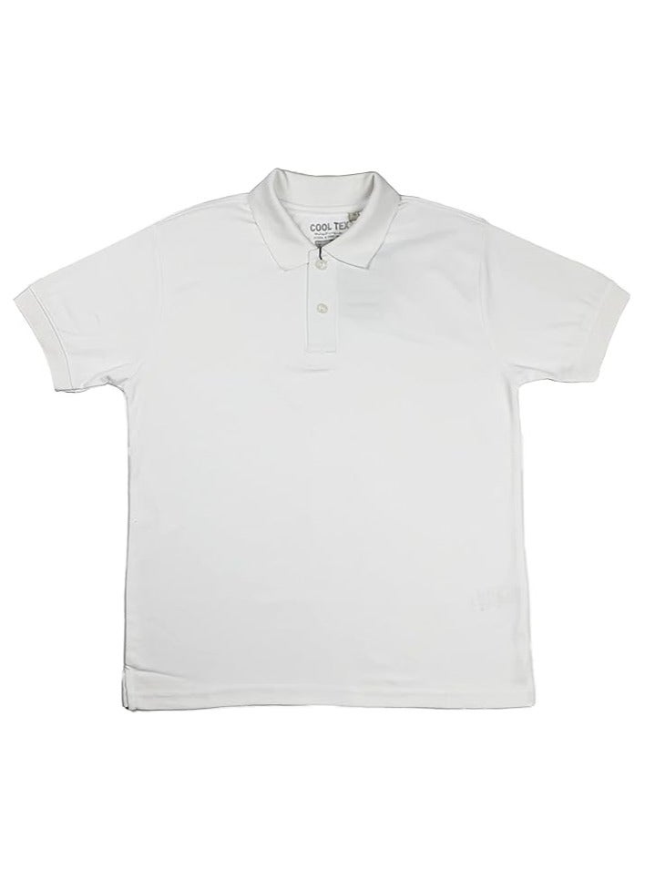 COOL TEX Cooltex Unisex Cotton polyester Plain White Polo T-Shirts Cool Dry-Fit Material Short Sleeves Soft and Comfortable - Image 2