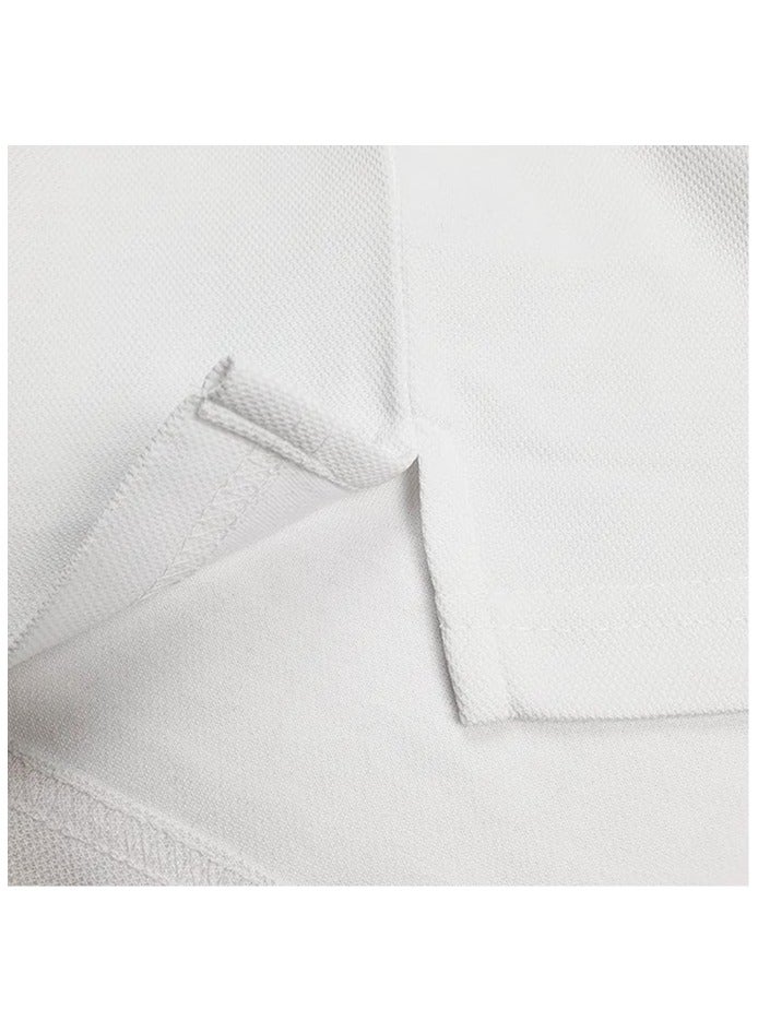 COOL TEX Cooltex Unisex Cotton polyester Plain White Polo T-Shirts Cool Dry-Fit Material Short Sleeves Soft and Comfortable - Image 5