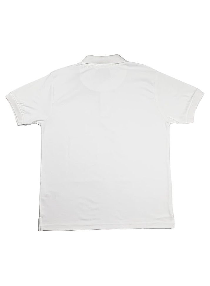 COOL TEX Cooltex Unisex Cotton polyester Plain White Polo T-Shirts Cool Dry-Fit Material Short Sleeves Soft and Comfortable - Image 3