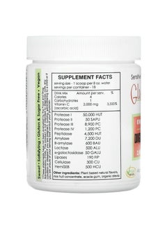 Sufficient-C Sufficient C - Glutenizer Kiwi-Strawberry Digestive-Ade drink mix w/ Premium Full Spectrum Vegan Enzymes plus 2,000 mg. gut healing vitamin C - Antacid Alternative Natural Solution --- Acid Reflux / H  - Image 3