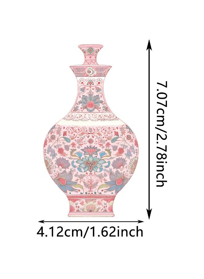 50 Pcs Porcelain Vase Stickers Water Bottles Laptop Phone Computer Guitar Skateboard Vase Vinyl Sticker Waterproof Aesthetic Trendy Decals - Image 3