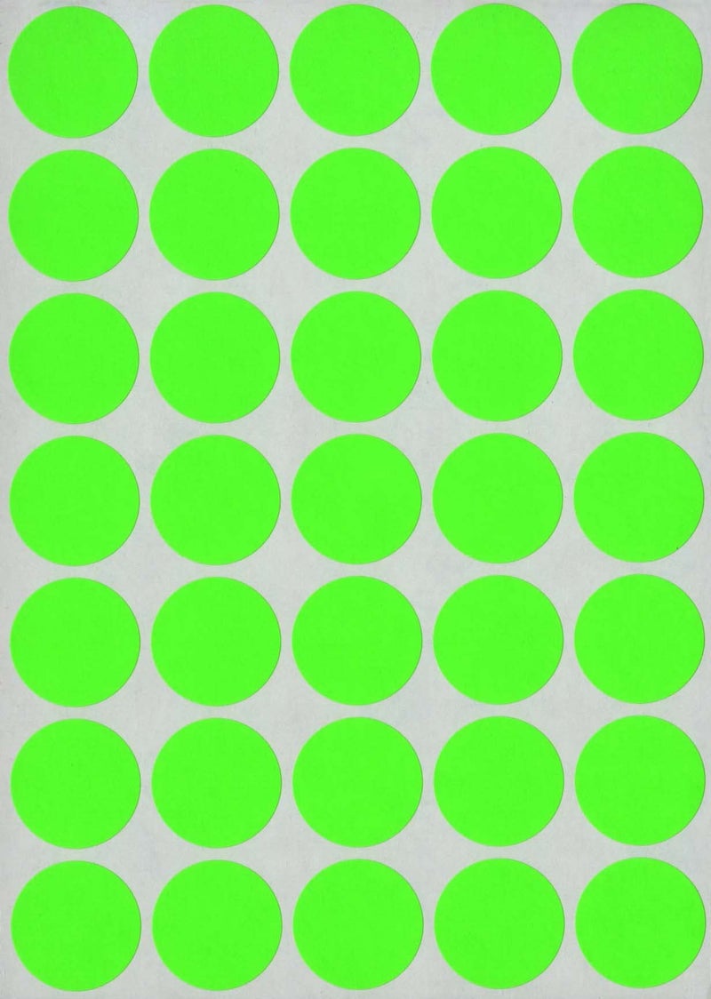 MACO Neon Green Round Color Coding Labels, 3/4 Inches in Diameter, 1000 Per Box (MR1212-10) - Image 2