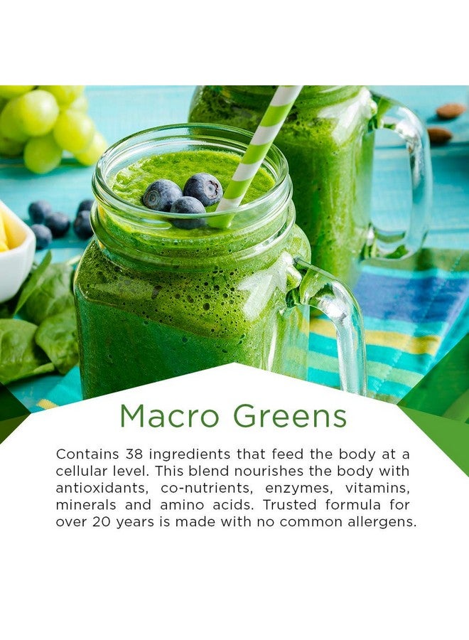 MacroLife Naturals Macro Greens Powder 38 Superfood Probiotic Antioxidant Enzyme & Herbal Supplement Immunity Energy Cleanse - Non-GMO Vegan Gluten-Free Dairy-Free - 10oz (30 Servings) - Image 3
