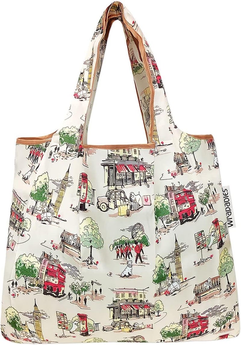allydrew Foldable Tote Nylon Reusable Grocery Bag (Set of 2) - Image 2