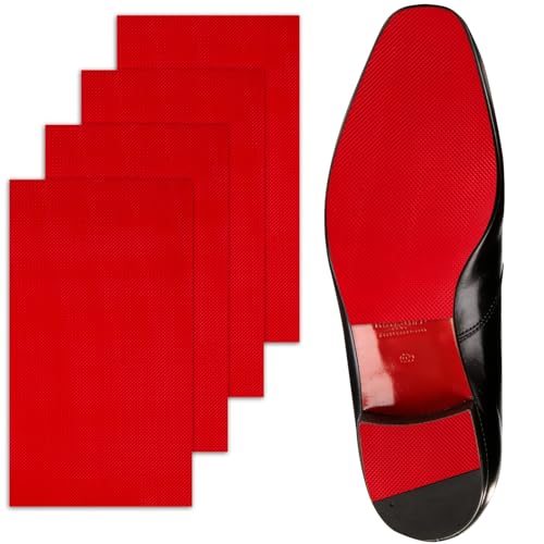 Ashoesert Ashoeset Red Bottoms Shoe Sole Protector, 4 Pcs Self-Adhesive Shoe Bottom Protector for Christian Louboutin Shoes, Shoe Sole Protector Replacement for Louboutin Shoes(8 * 4.5＂) - Image 1