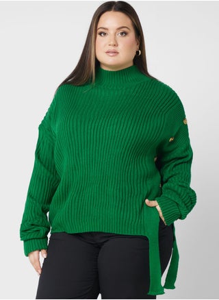 Button Detail Turtle Neck Asymmetrical Sweater - pzsku/ZEF6199E6FC592268321FZ/45/_/1698932181/5012a894-8039-4482-84b4-aa9ca929548e