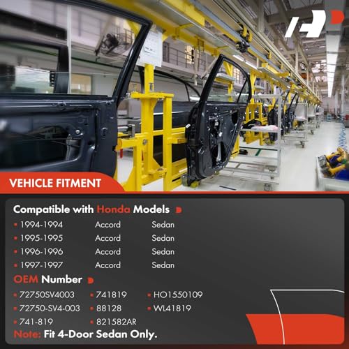 A-Premium Electric Power Window Regulator with Motor Compatible with Honda Accord 1994-1997 Sedan Rear Left Driver Side - Image 3