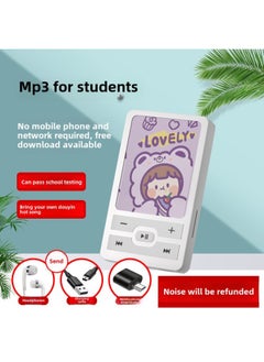 Generic Genuine Cartoon Mp3 Walkman Student Version Mp4 Portable Music Playback External Listening English Learning Small-Body Color:Girl Bear-Memory Capacity:128GB-official Standard Configuration  - Image 1