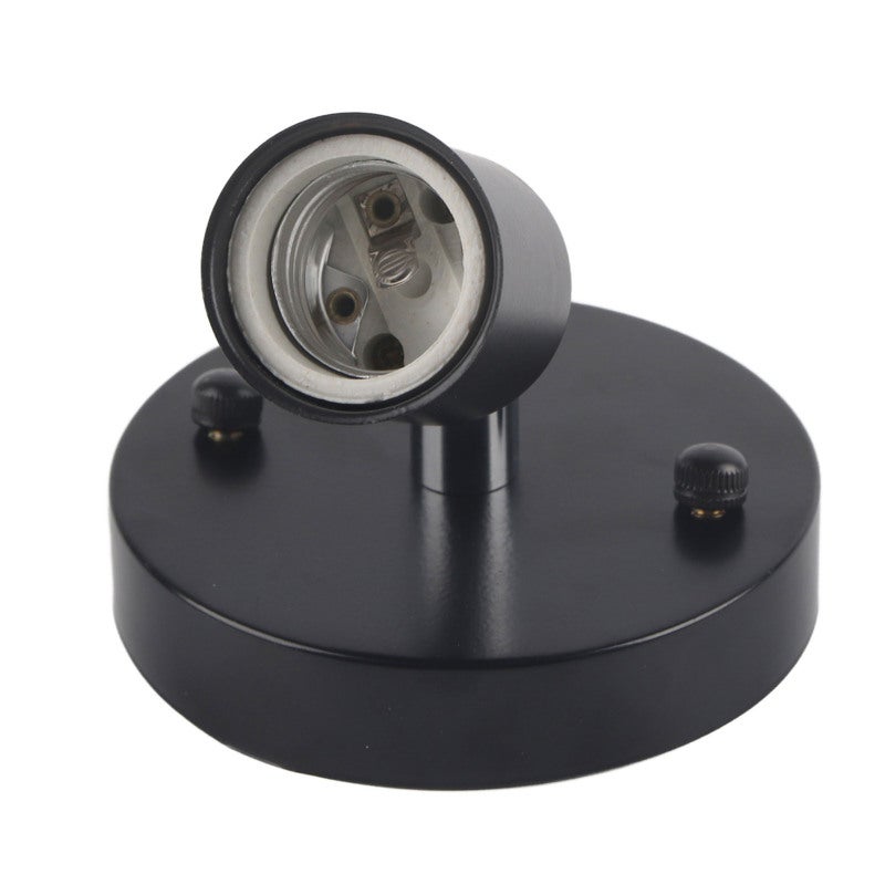 E27 Ceiling Light Single Socket Rotating Bulb Holder - 180 Degrees Adjustable Vintage Lamp Base for Home Lighting - Image 2