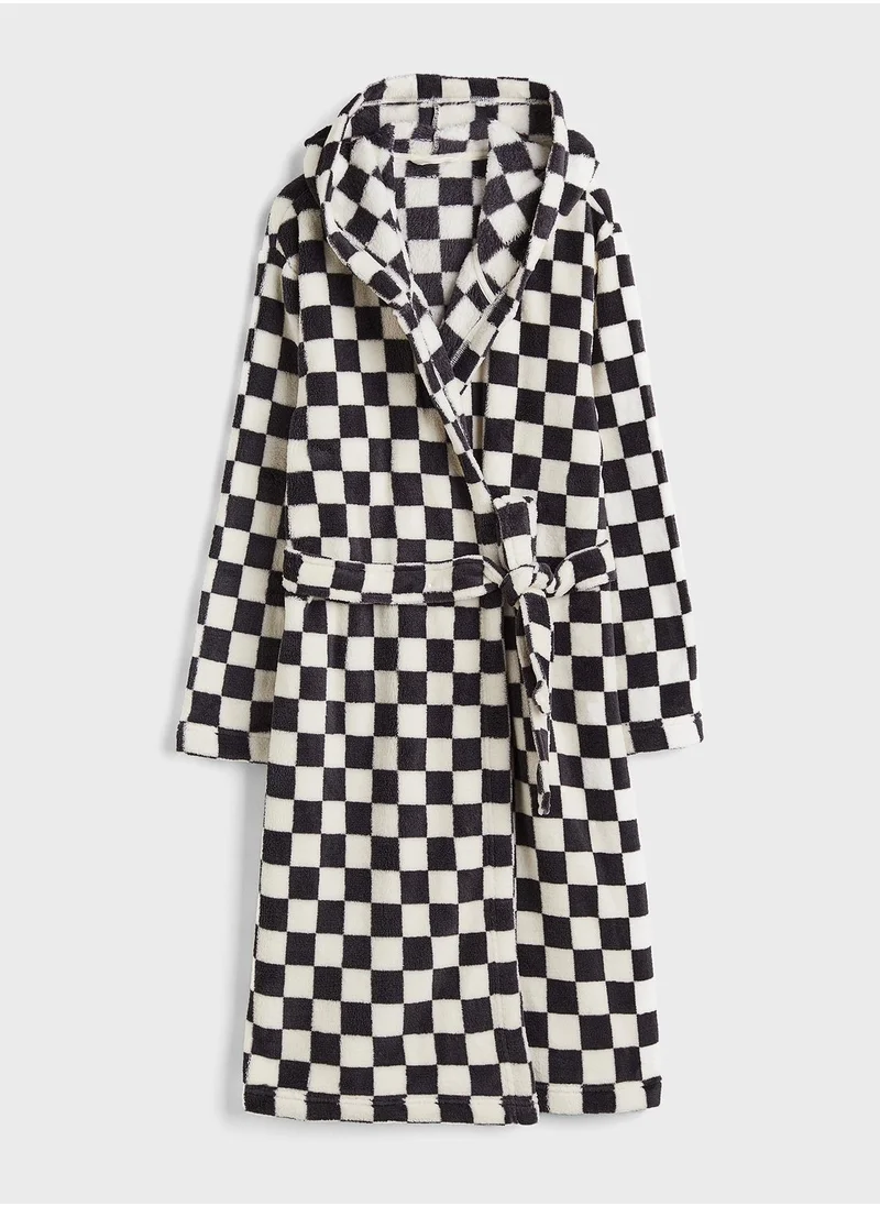 اتش اند ام Kids Checks Fleece Dressining Gown