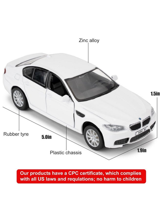 RMZ City RMZ City Die-Casting Alloy Toy Car, 1/36 Scale BMW M5 Model Car, Toy Car with Pull Back Function, Suitable for Collecting Decorative Model Toys, Car Gift for Boys and Girls (White) - Image 2