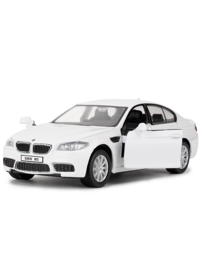 RMZ City RMZ City Die-Casting Alloy Toy Car, 1/36 Scale BMW M5 Model Car, Toy Car with Pull Back Function, Suitable for Collecting Decorative Model Toys, Car Gift for Boys and Girls (White) - Image 1