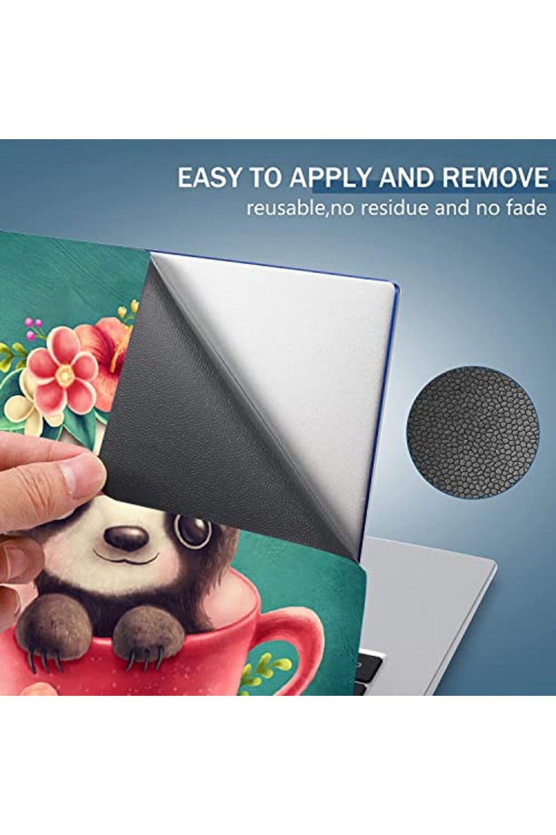 AORTDES 15 15.4 15.6 Inches Laptop Skin Sticker Universal 12.1 13 13.3 14 Inches Netbook Skin Sticker Personalized Reusable Notebook PC Art Protector（Cute Teacup Bear） - Image 4