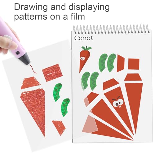 CKMOREL 20Pcs 3D Pen Mat - Transparent Tracing Board for 3D Printing Pens, 7.87" x 5.7" 3D Pen Mat Clear, Heat-Resistant, Smooth Non-Stick Reusable Surface for 3D Art - Image 2