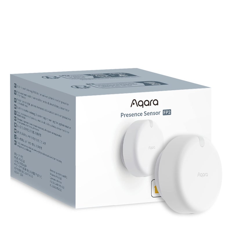 Aqara Presence Sensor FP2, mmWave Radar Wired Smart Motion Sensor, Zone Positioning, Multi-Person & Fall Detection, Supports HomeKit, Alexa, Google Home, and Home Assistant, 2.4 GHz Wi-Fi Required - Image 1