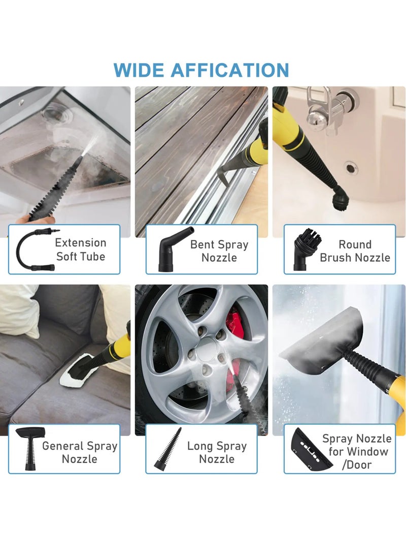 Zaprus High-Pressure Vacuum Steam Cleaner | 1000W Portable Handheld Steam Cleaner with 9 Accessories | Multi-Functional High-Temperature Steamer for Kitchen, Sofa, Bathroom & Windows  - Image 3