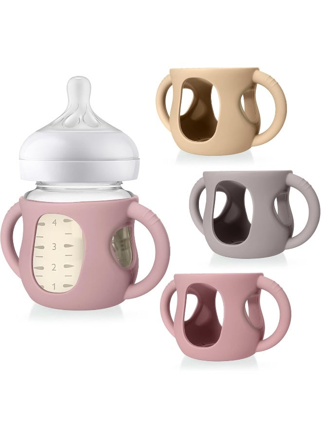Juome Silicone Sleeves with Handles for Avent Natural Glass Baby Bottles - 3 Pack - Image 1