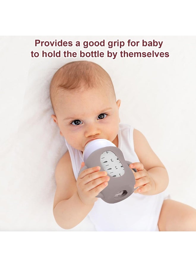 Juome Silicone Sleeves with Handles for Avent Natural Glass Baby Bottles - 3 Pack - Image 3