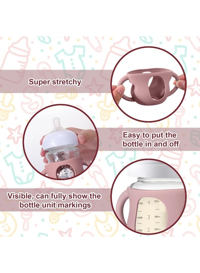 Juome Silicone Sleeves with Handles for Avent Natural Glass Baby Bottles - 3 Pack - Image 4