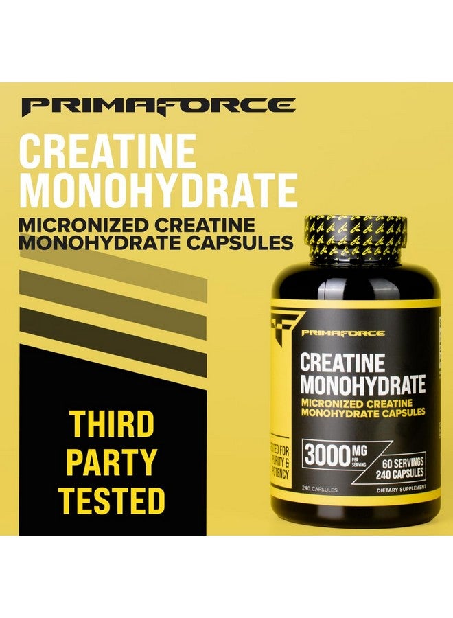 بريما فورس كبسولات بريمافورس كرياتين مونوهيدرات - 240 كبسولة، 3000 ملغ لكل حصة، خالية من الغلوتين وغير معدلة وراثيًا - Image 5