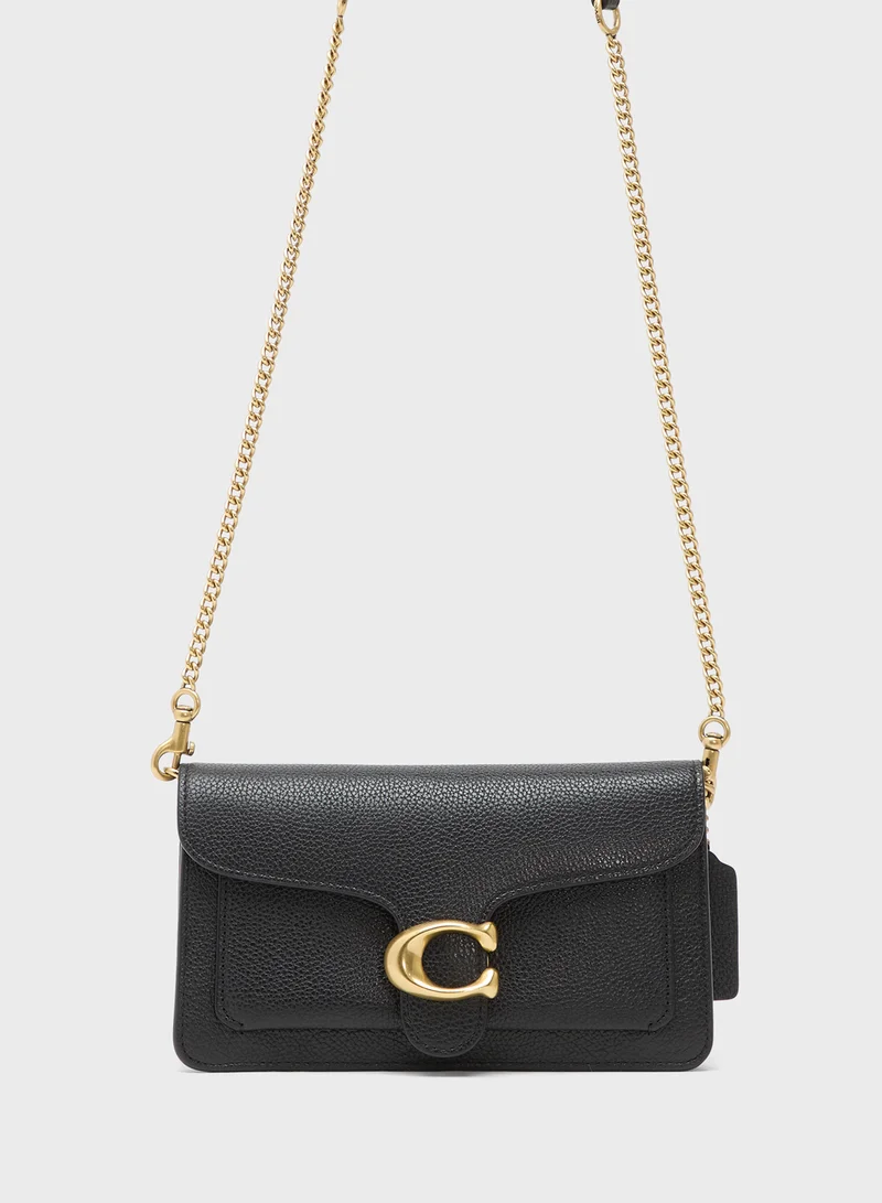 COACH Tabby Chain Clutch 21 in Polished Pebble Leather
