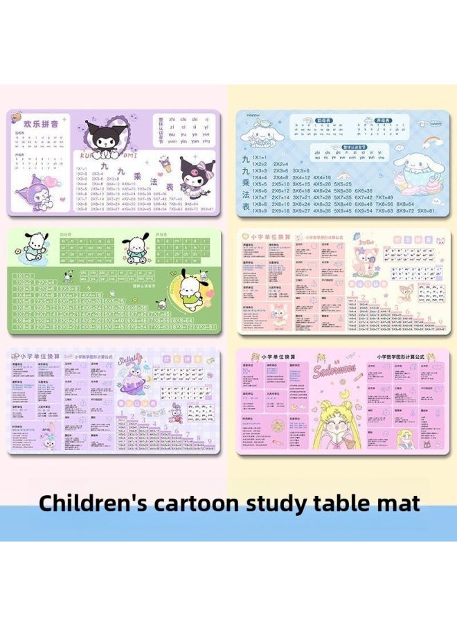 Study Desk Mat Oil-Proof Wash-Free Children's And Students Special Writing Desk Desktop Protection Mat Computer Office Tablecloth-Color:500x1000mm-Pattern:Elegant White [welfare Model]  - Image 4