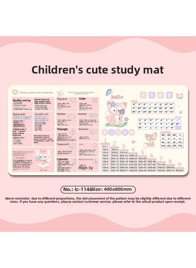 Study Desk Mat Oil-Proof Wash-Free Children's And Students Special Writing Desk Desktop Protection Mat Computer Office Tablecloth-Color:500x1000mm-Pattern:Elegant White [welfare Model]  - Image 3