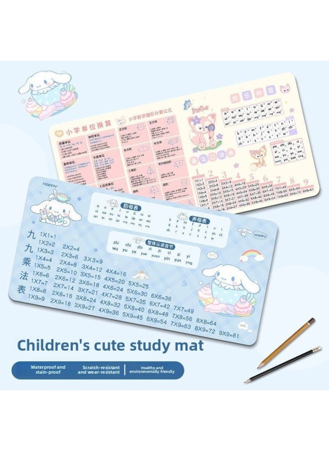Study Desk Mat Oil-Proof Wash-Free Children's And Students Special Writing Desk Desktop Protection Mat Computer Office Tablecloth-Color:500x1000mm-Pattern:Elegant White [welfare Model]  - Image 5