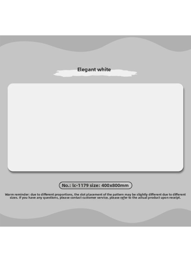 Study Desk Mat Oil-Proof Wash-Free Children's And Students Special Writing Desk Desktop Protection Mat Computer Office Tablecloth-Color:500x1000mm-Pattern:Elegant White [welfare Model]  - Image 1