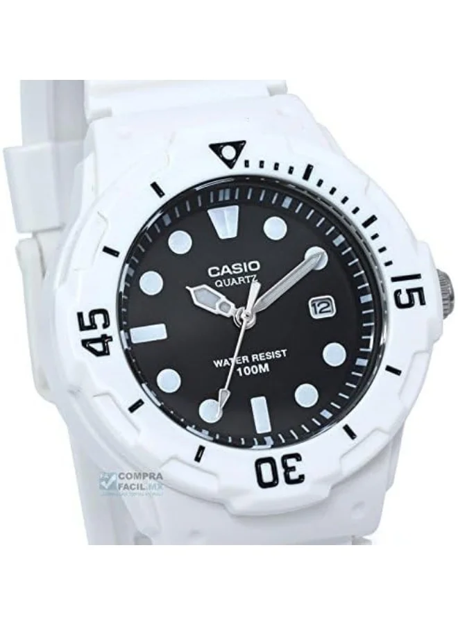 CASIO Women's Analog Display Watch With White Resin Strap - LRW-200H-1E